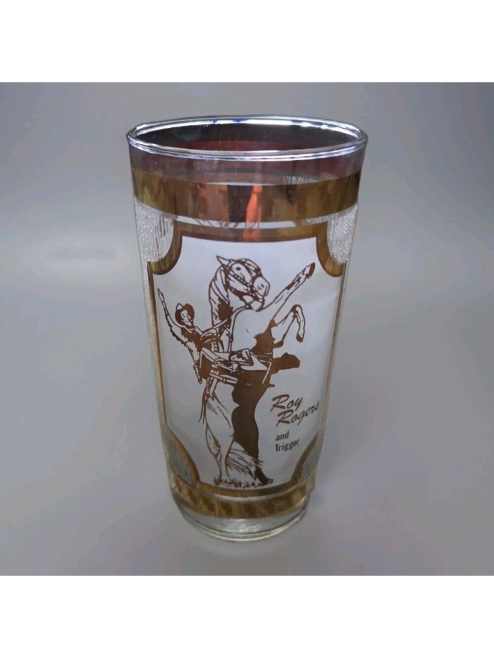 Culver Vintage Roy Rogers Trigger Glassware Retro Western Barware Collector Bar
